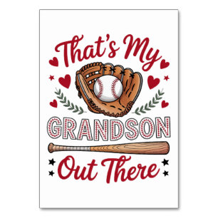 That's My Grandson Out There Baseball Grandma Table Number