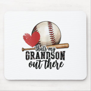 That's My Grandson Out There Bysebyll Grandma Moth Mouse Mat