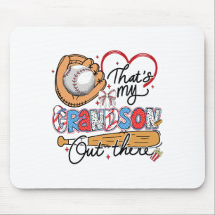 That's My Grandson Out There Bysebyll Grandma Moth Mouse Mat