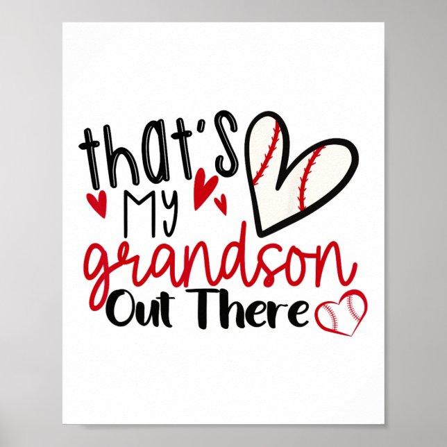 That's My Grandson Out There Bysebyll Grandma Moth Poster (Front)