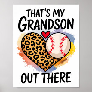 That's My Grandson Out There Bysebyll Grandma Moth Poster