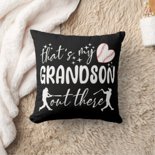 That's My Grandson Out There Funny Grandma Cushion