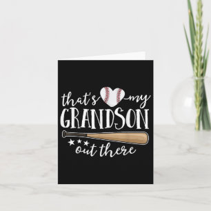 Thats My Grandson Out There Gift Women Baseball Gr Card