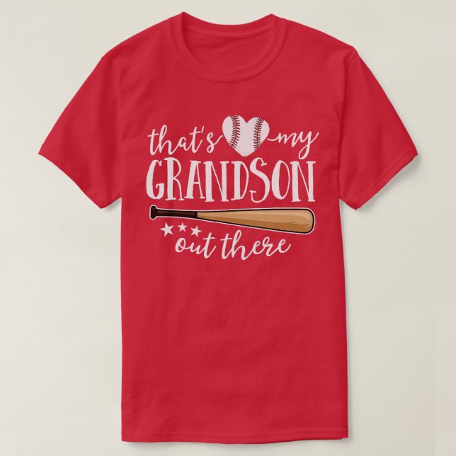 Thats My Grandson Out There Gift Women Baseball Gr T-Shirt (Design Front)