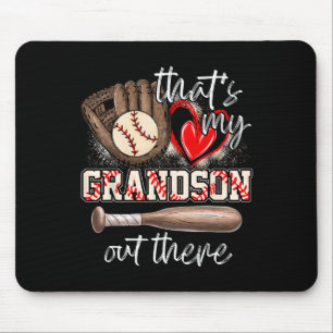 That's My Grandson Out There Gifts Women Baseball Mouse Mat