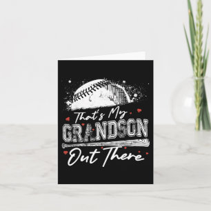 That's My Grandson Out There Grandma Baseball Moth Card