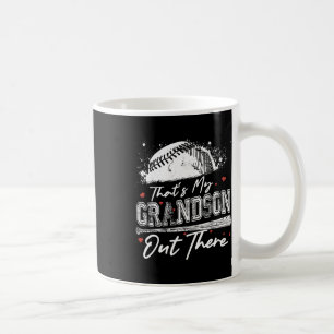 That's My Grandson Out There Grandma Baseball Moth Coffee Mug