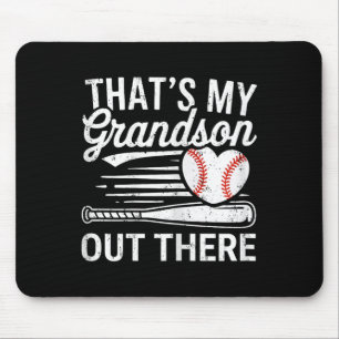 That's My Grandson Out There Shirt Women Baseball Mouse Mat
