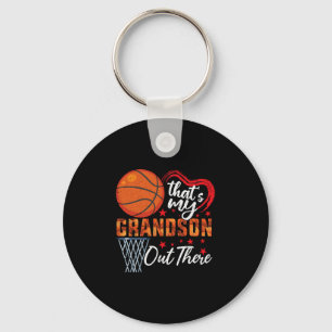 That's My Grandson Out There Sketll Grandma Mother Key Ring