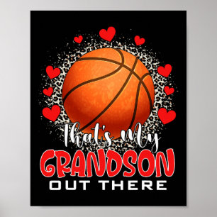 That's My Grandson Out There Sketll Grandma Mother Poster
