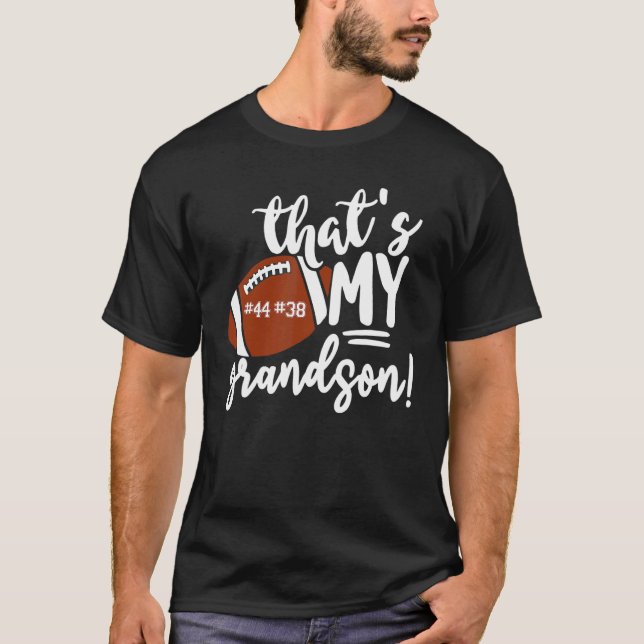 That's My Grandson Proud Football Grandma Nana Mim T-Shirt (Front)