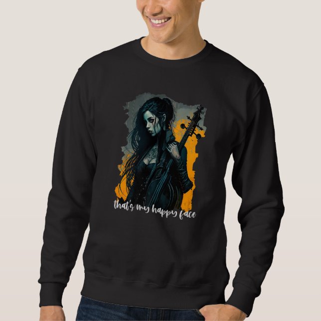 That's My Happy Wednesday Face Goth Style Sweatshirt (Front)
