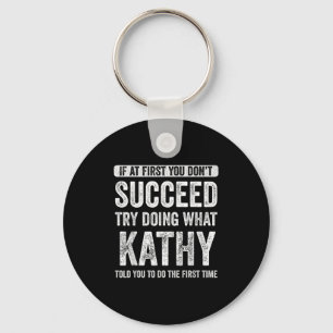 That's My Name Co. Kathy Women's Black Modern Lett Key Ring