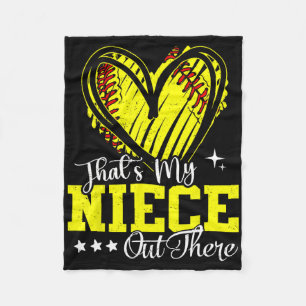 That's My Niece Out There Softll Heart Fleece Blanket