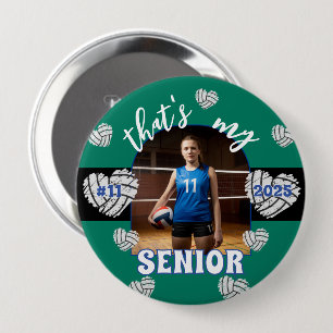 That's my Senior Volleyball Player for parents  10 Cm Round Badge