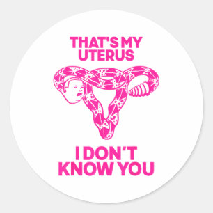 That's My Uterus I Don't Know You  Classic Round Sticker