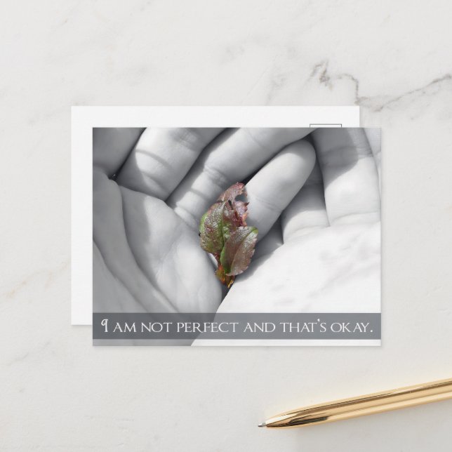 "That's okay" Motivation Affirmation Postcard (Front/Back In Situ)