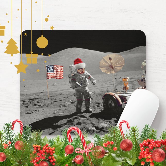 That's One Small Step for Santa Apollo 17  Mouse Mat (Creator Uploaded)