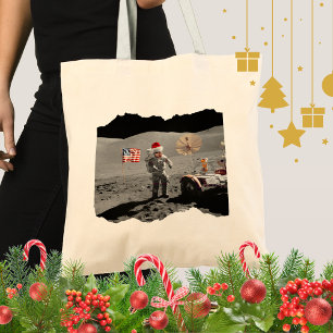 That's One Small Step for Santa Apollo 17 Tote Bag