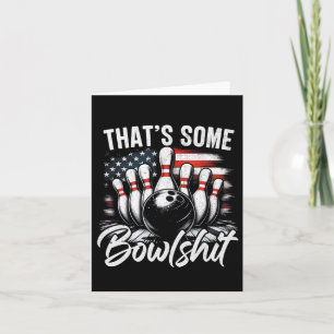 That's Some Bowl Vintage Funny Usa Flag Bowling Bo Card