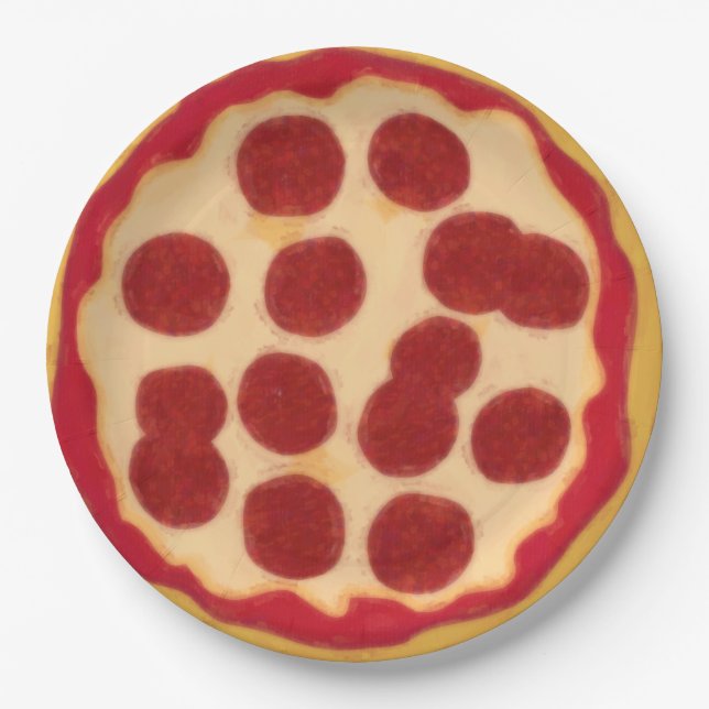 That's Some Pizza. Pizza Party Paper Plate (Front)