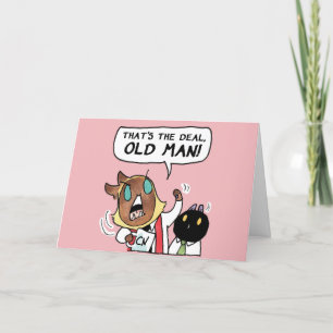 That's the deal, old man! holiday card