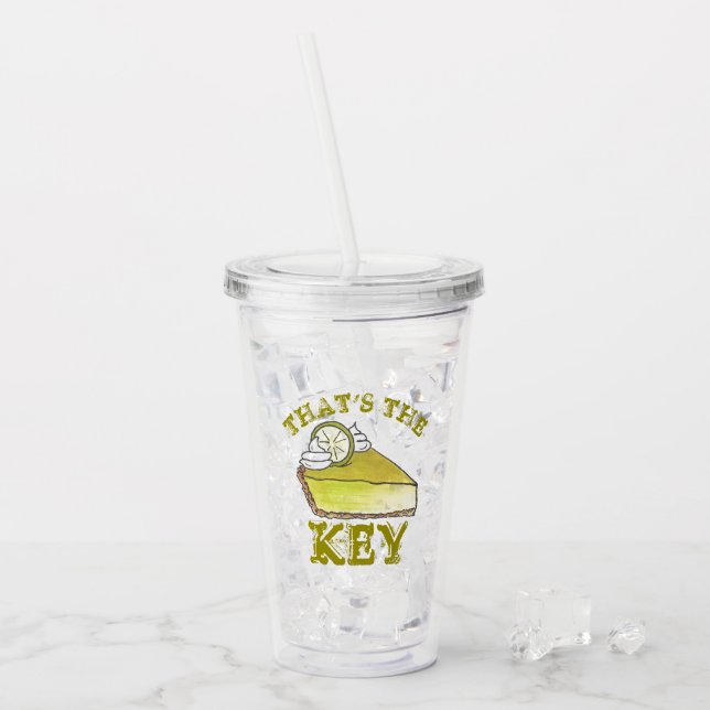 That's the Key Lime Pie Slice Florida Foodie Acrylic Tumbler (Front Ice)