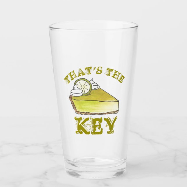 That's the Key Lime Pie Slice Florida Foodie Glass (Front)