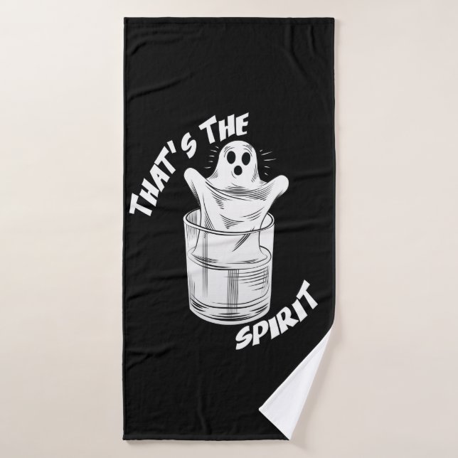 Thats The Spirit - Funny Halloween Ghost Bath Towel (Bath Towel)