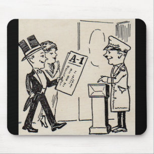 That's the Ticket - 1920s theatre cartoon Mouse Mat