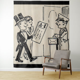 That's the Ticket - 1920s theatre cartoon Tapestry