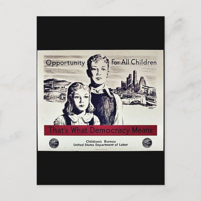 That's What Democracy Means Postcard (Front)