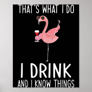 Thats What Do Drink And Know Things Flamingo Poster