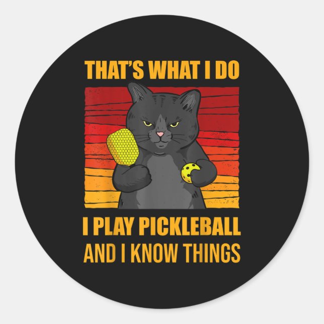 That's What I Do-i Play Ckleball And I Know Things Classic Round Sticker (Front)