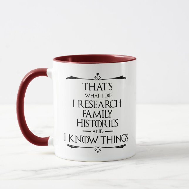 That's What I Do I Research And Know Things Mug (Left)
