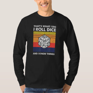 Thats What I Do Vintage Tabletop Rpg Dungeon D20 D T-Shirt