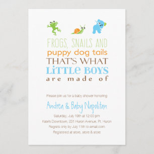 That's What Little Boys Are Made Of    Baby Shower Invitation