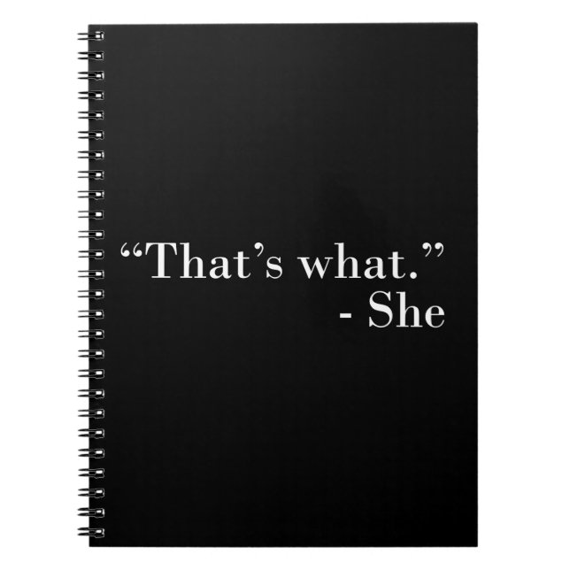 That's what she said notebook (Front)