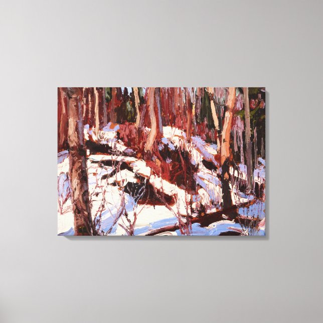 Thaw in the Woods, fine art by Tom Thomson Canvas Print (Front)