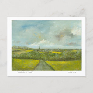 Thaxted Church and Windmill Postcard