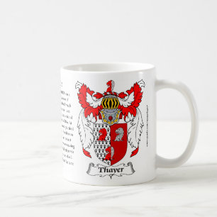 Thayer Family Coat of Arms Coffee Mug