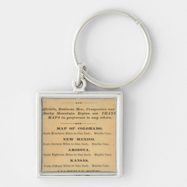 Thayer's map of Colorado Key Ring (Front)