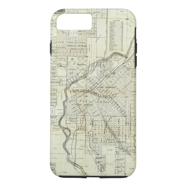 Thayer's Map of Denver Colorado Case-Mate iPhone Case (Back)