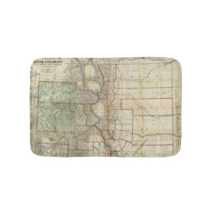 Thayer's New Map Of The State of Colorado Bath Mat