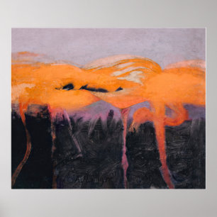 Thayer's Red Flamingoes Poster