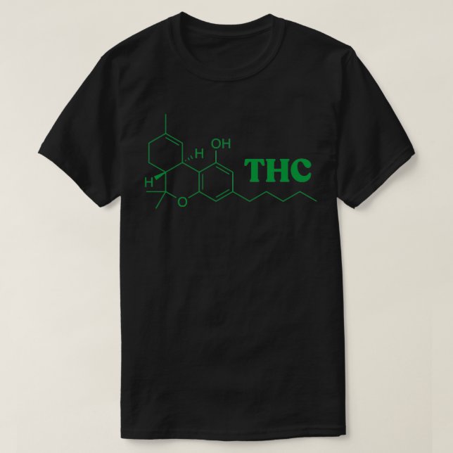 THC molecule with name T-Shirt (Design Front)