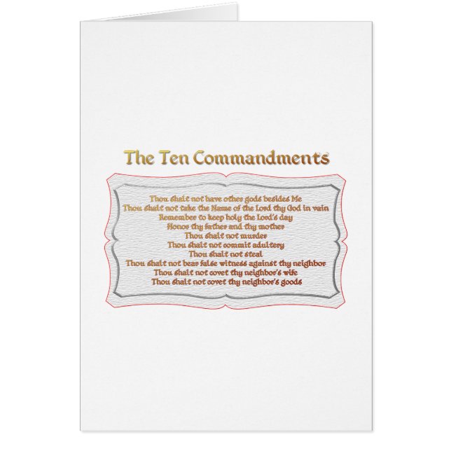 The 10 Commandments (Front)