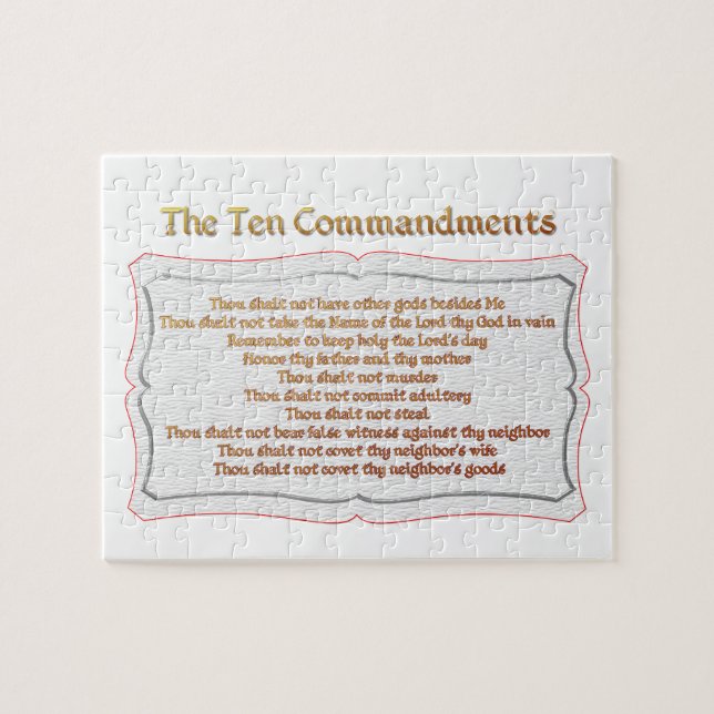 The 10 Commandments Jigsaw Puzzle (Horizontal)