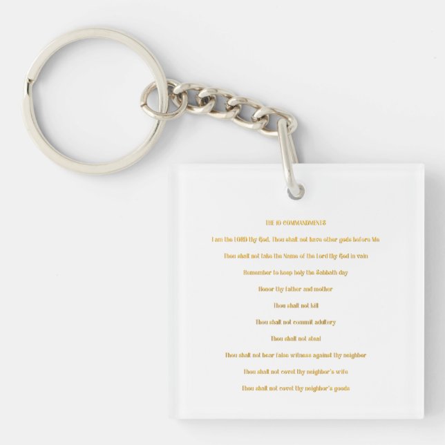 The 10 Commandments Key Ring (Front)