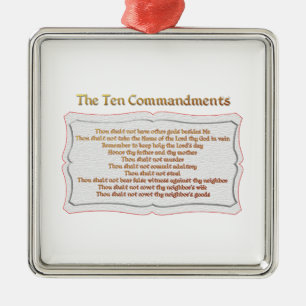 The 10 Commandments Metal Tree Decoration